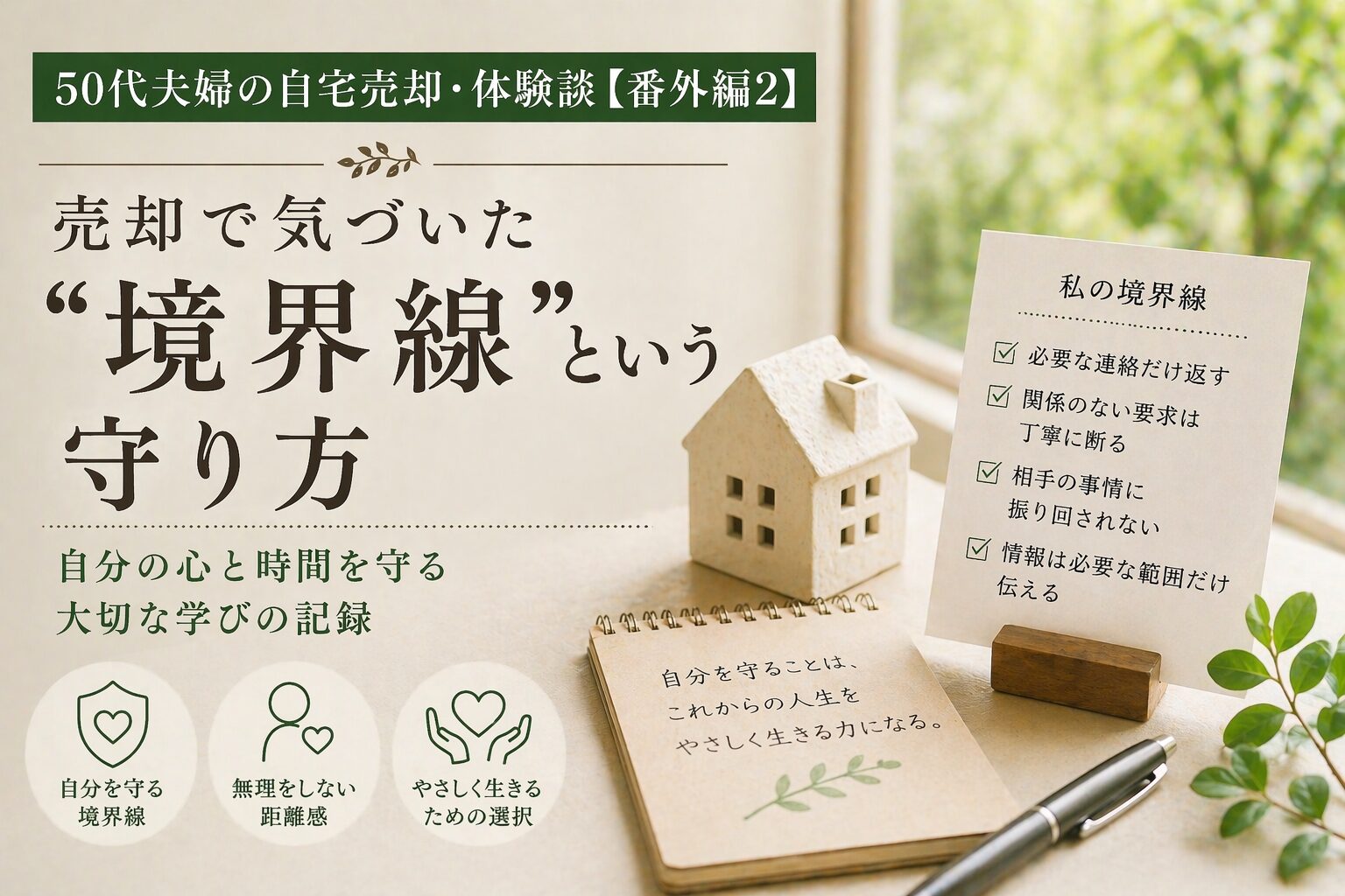 売却で気づいた「境界線」という守り方|50代夫婦の自宅売却・体験談【番外編2】