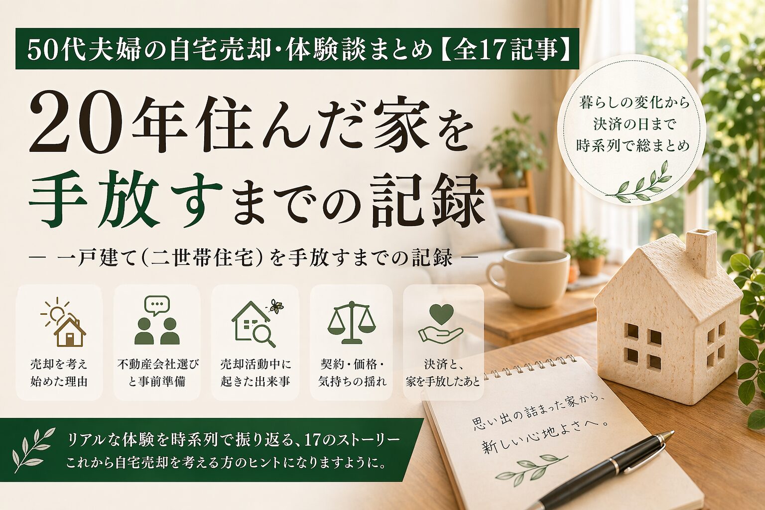 50代夫婦の自宅売却｜体験談まとめ【全17記事】―一戸建て（二世帯住宅）を手放すまでの記録―